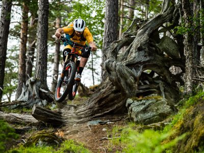 Kevin Landry riding near Liabygda, Norway.